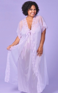 Model wearing Lilac Peignor Set