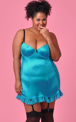 Tempting Turquoise Babydoll Set