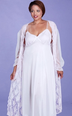 Moonlight White Bridal Peignoir Set