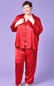 Luxury in Red Pajama Set