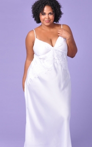 Extravagance in White Bridal Nightgown